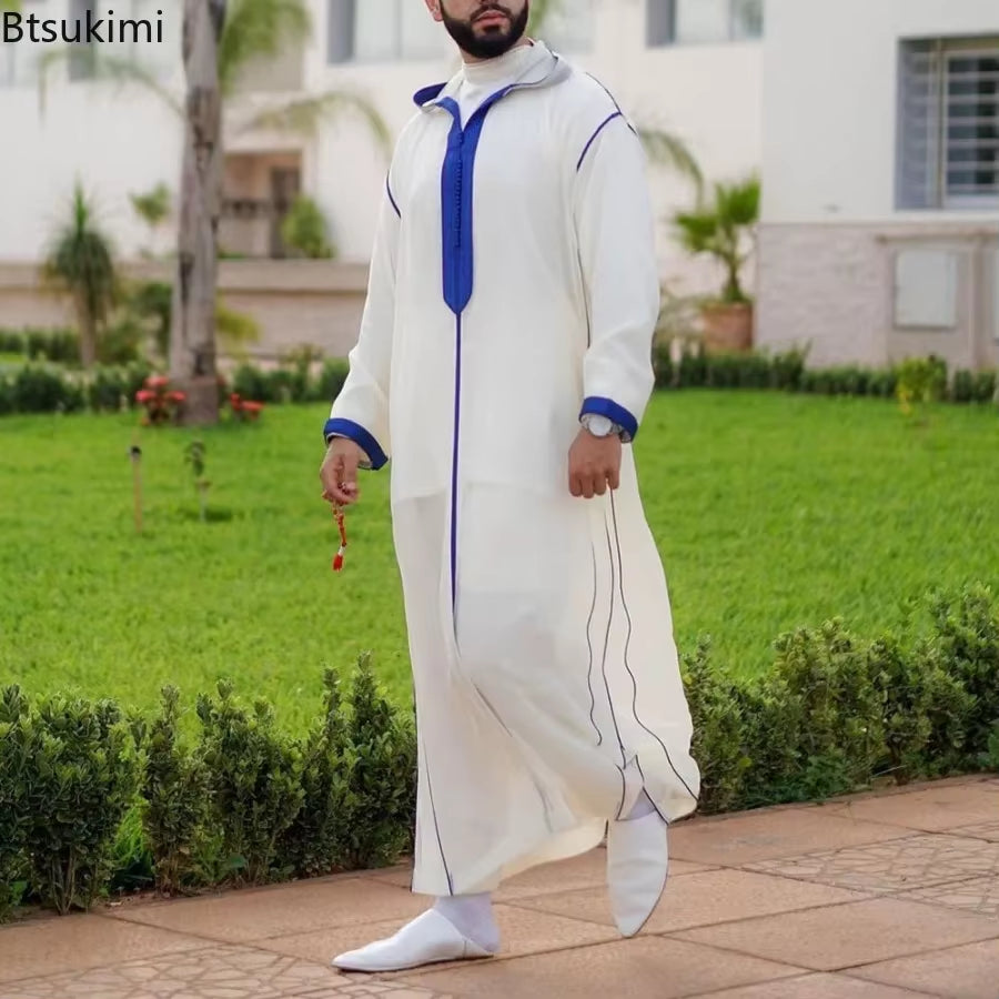 Muslim Men Clothing Kaftan Robes Pakistan Traditional Ethnic Loose Middle East Thobe Kurta Arab Abaya Turkish Dress Dubai Islam