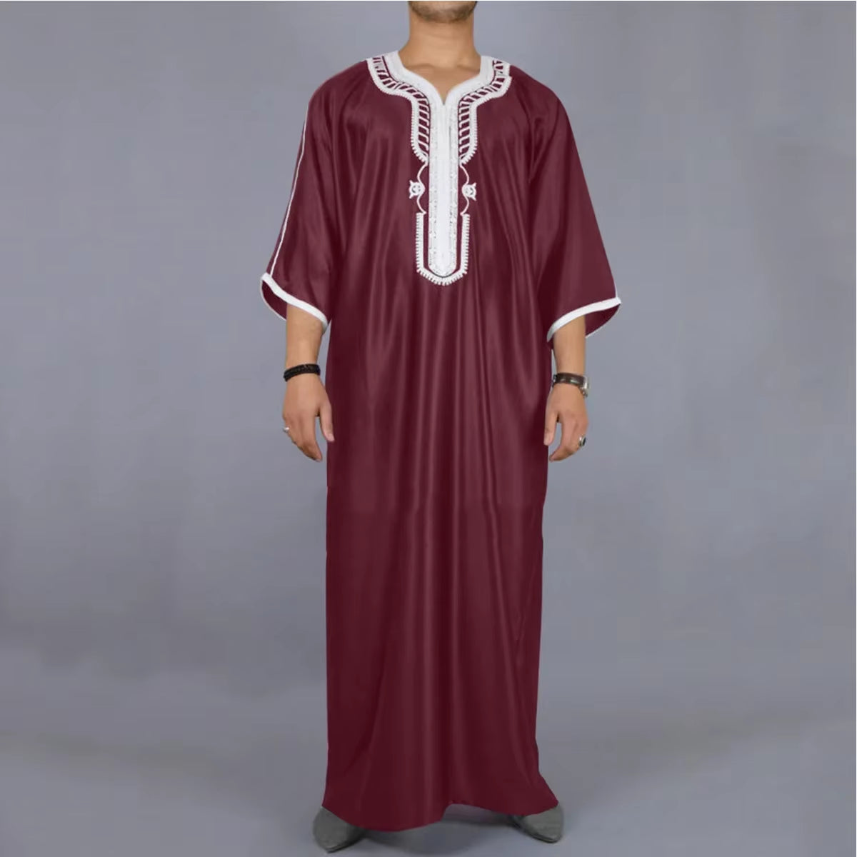 Muslim Men Clothing Kaftan Robes Pakistan Traditional Ethnic Loose Middle East Thobe Kurta Arab Abaya Turkish Dress Dubai Islam