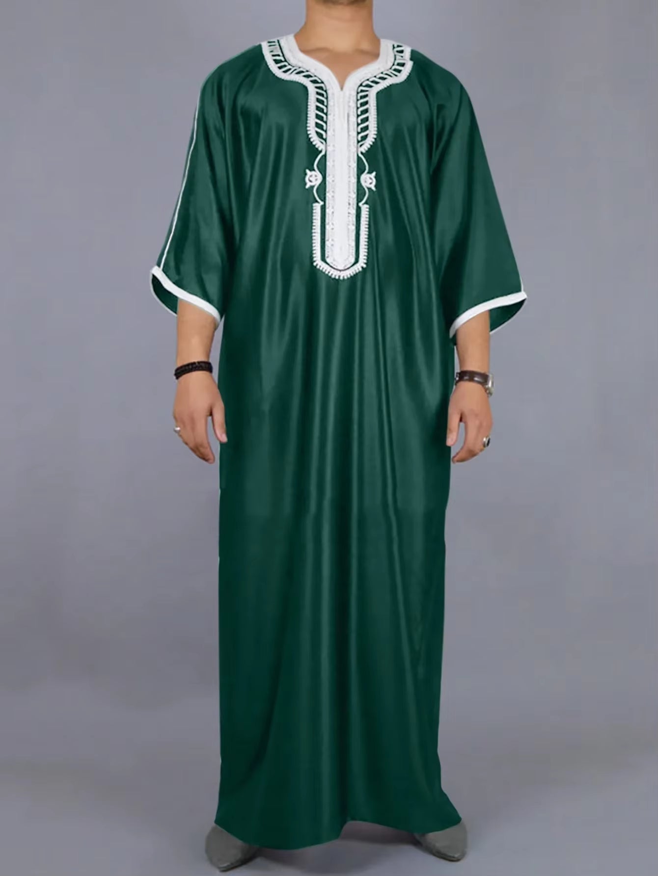 Muslim Men Clothing Kaftan Robes Pakistan Traditional Ethnic Loose Middle East Thobe Kurta Arab Abaya Turkish Dress Dubai Islam