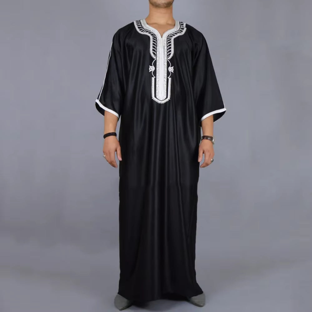 Muslim Men Clothing Kaftan Robes Pakistan Traditional Ethnic Loose Middle East Thobe Kurta Arab Abaya Turkish Dress Dubai Islam